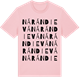 Pink Cotton t-shirt med Nárándievá ordlek t-shirt