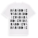 White t-shirt med Nárándievá ordlek t-shirt