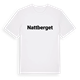 White t-shirt med Nattberget fetstil t-shirt