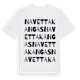 White t-shirt med Navettakangas ordlek t-shirt