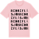 Pink Cotton t-shirt med Nedre Flåsjön ordlek t-shirt