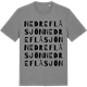 Mid Heather Gray t-shirt med Nedre Flåsjön ordlek t-shirt