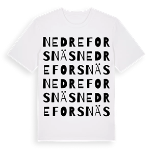 Nedre Forsnäs ordlek t-shirt – ekologisk bomull t-shirt från Pinshirt