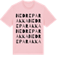Pink Cotton t-shirt med Nedre Parakka ordlek t-shirt