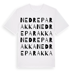 Nedre Parakka ordlek t-shirt – ekologisk bomull t-shirt från Pinshirt
