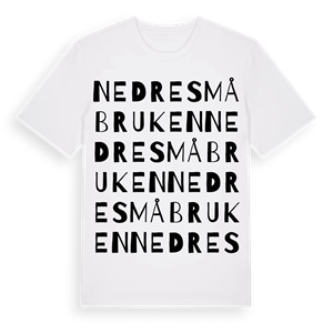 Nedre Småbruken ordlek t-shirt – ekologisk bomull t-shirt från Pinshirt