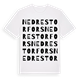White t-shirt med Nedre Storfors ordlek t-shirt