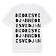 White t-shirt med Nedre Svedjan ordlek t-shirt