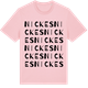 Pink Cotton t-shirt med Nickes ordlek t-shirt