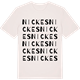 Vintage White t-shirt med Nickes ordlek t-shirt