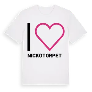 Jag älskar Nickotorpet t-shirt stort tryck – ekologisk bomull t-shirt från Pinshirt
