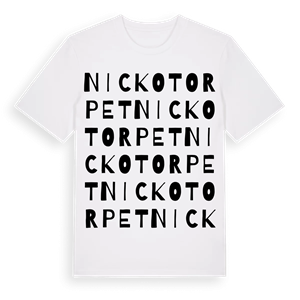 Nickotorpet ordlek t-shirt – ekologisk bomull t-shirt från Pinshirt