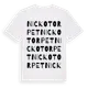White t-shirt med Nickotorpet ordlek t-shirt