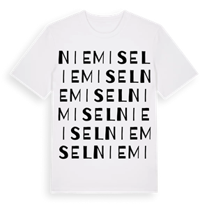 Niemisel ordlek t-shirt – ekologisk bomull t-shirt från Pinshirt