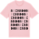 Pink Cotton t-shirt med Nienndo ordlek t-shirt