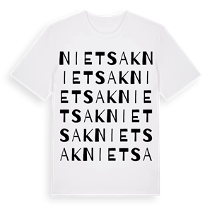 Nietsak ordlek t-shirt – ekologisk bomull t-shirt från Pinshirt