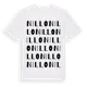 White t-shirt med Nillo ordlek t-shirt