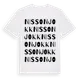 White t-shirt med Nissonjokk ordlek t-shirt