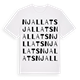 White t-shirt med Njallats ordlek t-shirt