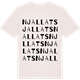 Vintage White t-shirt med Njallats ordlek t-shirt