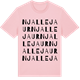Pink Cotton t-shirt med Njallejaur ordlek t-shirt