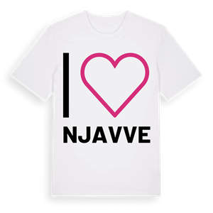Jag älskar Njavve t-shirt stort tryck – ekologisk bomull t-shirt från Pinshirt