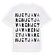 White t-shirt med Njetjavare ordlek t-shirt