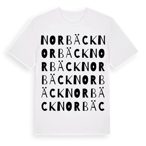 Norbäck ordlek t-shirt – ekologisk bomull t-shirt från Pinshirt