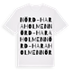 Nörd-Haraholmen ordlek t-shirt