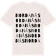 Vintage White t-shirt med Nordanås ordlek t-shirt