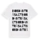 White t-shirt med Nordanträsket ordlek t-shirt