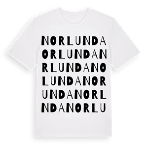 Norlunda ordlek t-shirt – ekologisk bomull t-shirt från Pinshirt