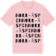 Pink Cotton t-shirt med Norr-äspen ordlek t-shirt
