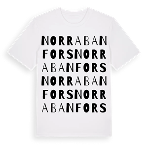 Norra Banfors ordlek t-shirt – ekologisk bomull t-shirt från Pinshirt