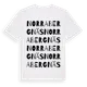 White t-shirt med Norra Bergnäs ordlek t-shirt