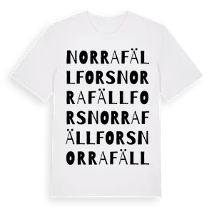 Norra Fällfors ordlek t-shirt – ekologisk bomull t-shirt från Pinshirt
