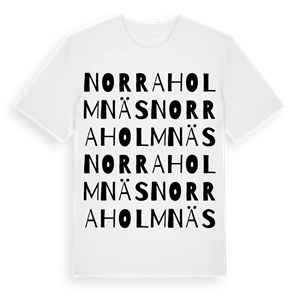 Norra Holmnäs ordlek t-shirt – ekologisk bomull t-shirt från Pinshirt