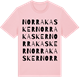 Pink Cotton t-shirt med Norra Kasker ordlek t-shirt