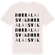 Vintage White t-shirt med Norra Laisvik ordlek t-shirt