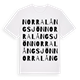 White t-shirt med Norra Långsjön ordlek t-shirt