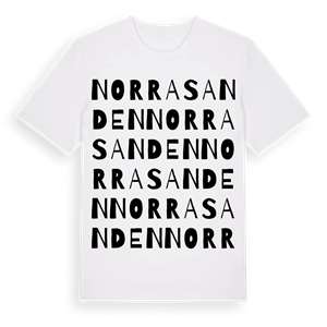 Norra Sanden ordlek t-shirt – ekologisk bomull t-shirt från Pinshirt