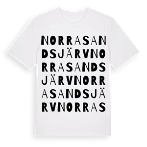 Norra Sandsjärv ordlek t-shirt – ekologisk bomull t-shirt från Pinshirt