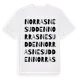 White t-shirt med Norra Snesudden ordlek t-shirt