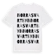 White t-shirt med Norra Svartbyn ordlek t-shirt