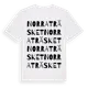 White t-shirt med Norraträsket ordlek t-shirt