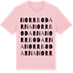 Pink Cotton t-shirt med Norrbodarna ordlek t-shirt