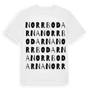 Norrbodarna ordlek t-shirt – ekologisk bomull t-shirt från Pinshirt