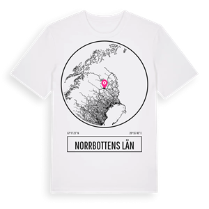 Norrbottens län t-shirt – ekologisk bomull t-shirt från Pinshirt
