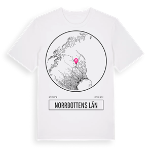 Norrbottens län t-shirt – ekologisk bomull t-shirt från Pinshirt