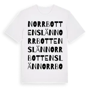Norrbottens Län ordlek t-shirt – ekologisk bomull t-shirt från Pinshirt